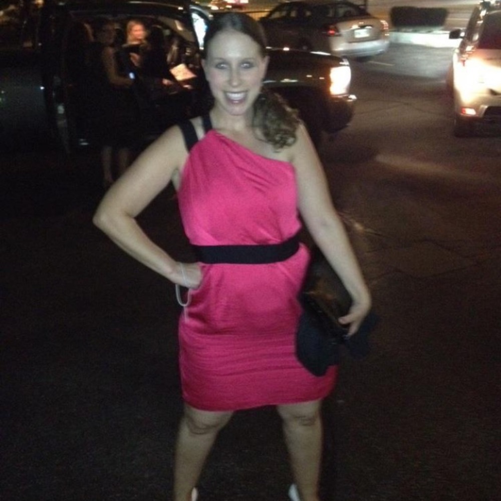 BCBGENERATION One Shoulder Red Dress